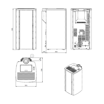 Poêle à Granulés Étanche Cristallo Silenzio Up - 9,2 Kw