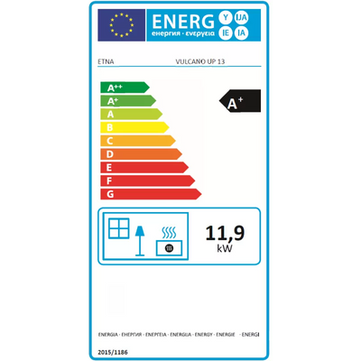 Poêle à Granulés Étanche (Sortie Dessus Concentrique) - Vulcano Up - 13,1 Kw